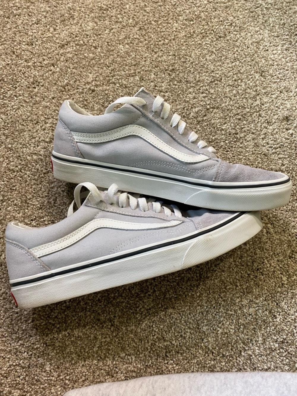 Vans Old Skool Sneakers in Light Gray and White